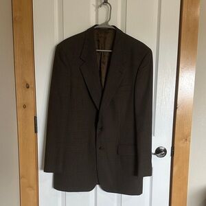 Kasper Men's 100% Wool Dark Brown Two-Button Sport Coat